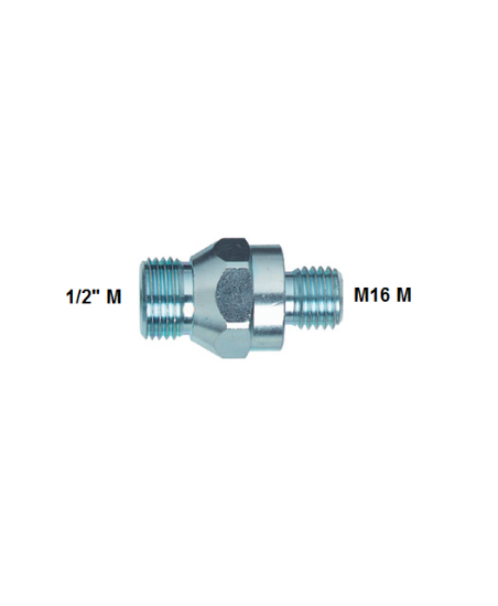 Immagine di ADATTATORE PER FORETTO DIAMANTATO CAROTATRICE DA 1/2 M A M16 M FORATO DIAMETRO 8