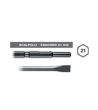 Immagine di SCALPELLO A TAGLIO 60 x 450 CON ATTACCO ESAGONO 21 HITACHI