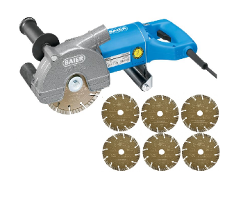 Immagine di SCANALATORE BDN 453/2 WATT 1800 TRACCE 35 mm PROFONDITA' 45 mm CON 2 DISCHI DIAMANTATI + 4 IN OMAGGIO BAIER