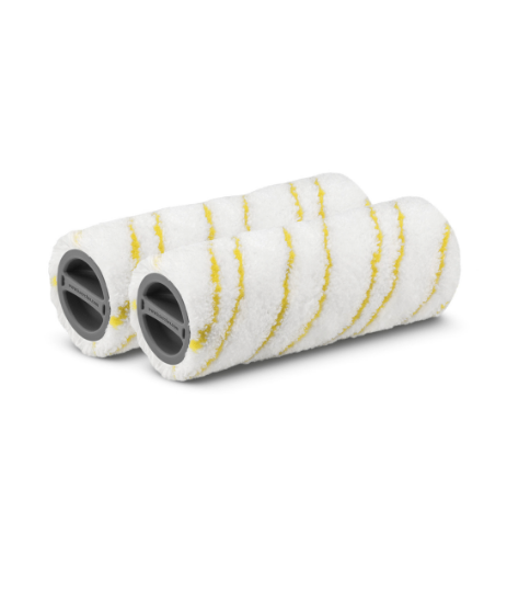 Immagine di SET 2 RULLI GIALLI PER LAVAPAVIMENTI EWM2 FC3 FC5 FC7 KARCHER