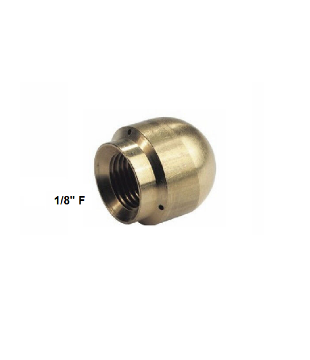 Immagine di UGELLO PER SONDA STURATUBI SPURGATUBI 3 GETTI 1/8" F DA 6 A 9 LITRI PER IDROPULITRICE