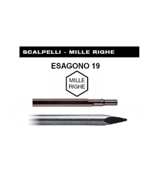 Immagine di SCALPELLO A PUNTA LUNGHEZZA 300 CON ATTACCO ESAGONO 19 HITACHI