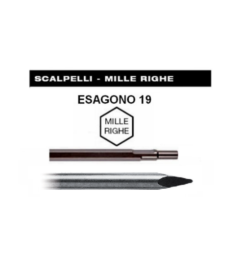 Immagine di SCALPELLO A PUNTA LUNGHEZZA 300 CON ATTACCO ESAGONO 19 HITACHI