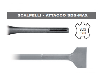 Immagine di SCALPELLO A SPATOLA 50 x 300 CON ATTACCO SDS MAX HIKOKI HITACHI PER MARTELLO