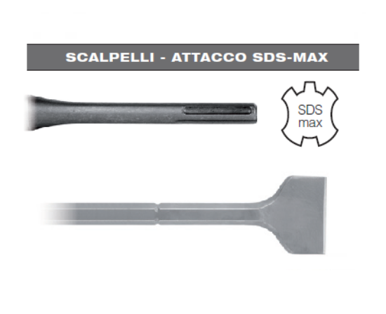 Immagine di SCALPELLO A SPATOLA 50 x 300 CON ATTACCO SDS MAX HIKOKI HITACHI PER MARTELLO