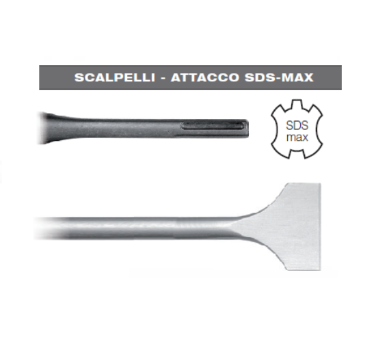 Immagine di SCALPELLO A SPATOLA 80 x 300 CON ATTACCO SDS MAX HIKOKI HITACHI PER MARTELLO