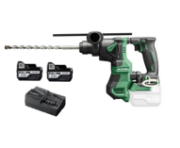 Immagine di TASSELLATORE A BATTERIA DH18DPA VOLT 18 BRUSHLESS ATTACCO SDS PLUS SOLO MACCHINA HIKOKI HITACHI IN VALIGIA