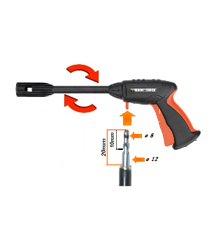 Immagine di PISTOLA GIREVOLE PER IDROPULITRICE BLACK + DECKER ANNOVI REVERBERI BOSCH AQT STANLEY SXPW FINO A 1800 W