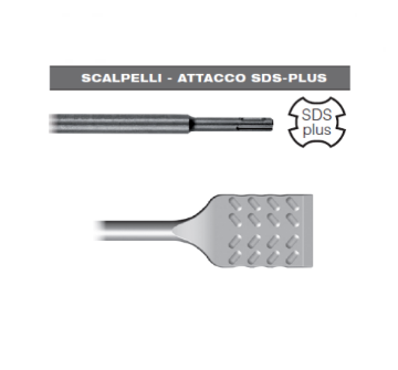 Immagine di SCALPELLO A TAGLIO 50 x 250 CON ATTACCO SDS PLUS HITACHI HIKOKI MARTELLO TASSELLATORE PER PIASTRELLE