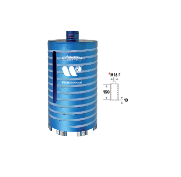 Immagine di FORETTO DIAMANTATO PROFESSIONAL FCS A SECCO DIAMETRO 102 ATTACCO M16 F LUNGHEZZA 150 WORKDIAMOND