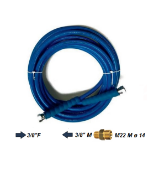 Immagine di TUBO PROFESSIONALE MT 10 PER IDROPULITRICE BAR 400 5/16 GRADI 155 ATTACCO 3/8 F + F 