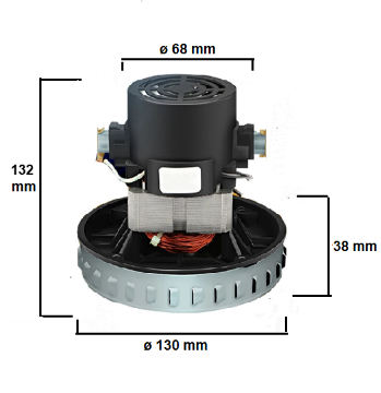 Immagine di MOTORE PER ASPIRAPOLVERE WATT 1200 MOD 3370 ANNOVI REVERBERI BXVC20XE + BXVC20XTE BLACK DECKER SXVC20TEC STANLEY