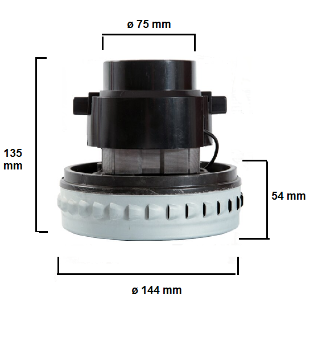Immagine di MOTORE PER ASPIRAPOLVERE WATT 1400 MOD 3770 3780 WD35T WD50XXT ANNOVI REVERBERI SXVC35PTDE SXVC50XTBE STANLEY