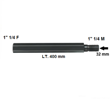 Immagine di PROLUNGA PER CORONA FORETTO DIAMANTATO LUNGHEZZA 400 1" 1/4 MASCHIO 1" 1/4 FEMMINA CAROTATRICE