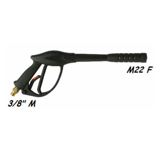Immagine di PISTOLA PROFESSIONALE PER IDROPULITRICE ENTRATA 3/8" MASCHIO USCITA M22 FEMMINA