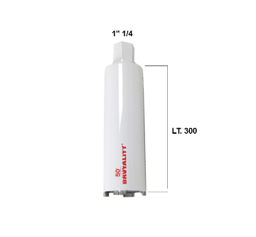 Immagine di CORONA FORETTO A SECCO DIAMANTATO D 82 x 300 ATTACCO 1" 1/4 PER CAROTATRICE BRUTALITY SIFA
