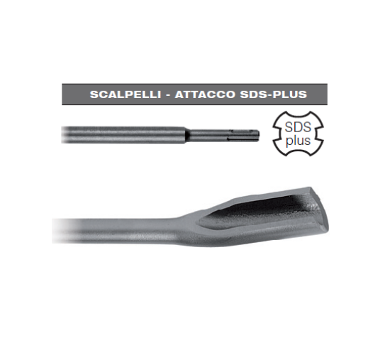 Immagine di SCALPELLO A SGORBIA 22 x 250 CON ATTACCO SDS PLUS HITACHI HIKOKI PER MARTELLO