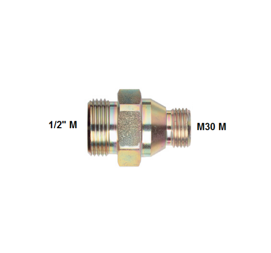 Immagine di ADATTATORE PER FORETTO DIAMANTATO DA 1/2 M A M30 M FORATO DIAMETRO 9