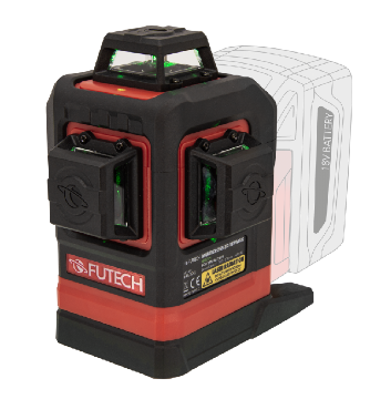 Immagine di LIVELLA LASER MULTICROSS 3D 18V MAX A LINEE INCROCIATE 3D MC3D FUTECH