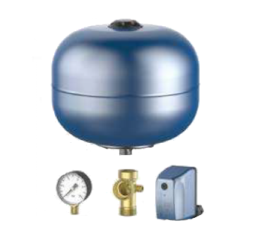 Immagine di IDROSFERA VASO DI ESPANSIONE LITRI 24 IN KIT PEDROLLO PER AUTOCLAVE SU ELETTROPOMPA