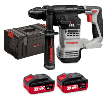 Immagine di TASSELLATORE A BATTERIA CT28001HX-4 BMC VOLT 20 Ah 4,0 BRUSHLESS CON ATTACCO SDS PLUS CROWN