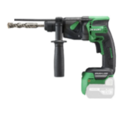 Immagine di TASSELLATORE A BATTERIA DH18DPB VOLT 18 BRUSHLESS SOLO CORPO MACCHINA ATTACCO SDS PLUS HIKOKI HITACHI