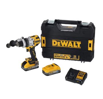 Immagine di TRAPANO A BATTERIA CON PERCUSSIONE DCD1007 VOLT 18 CON 2 BATTERIE XR 5,0 Ah POWERSTACK Nm 169 BRUSHLESS DEWALT