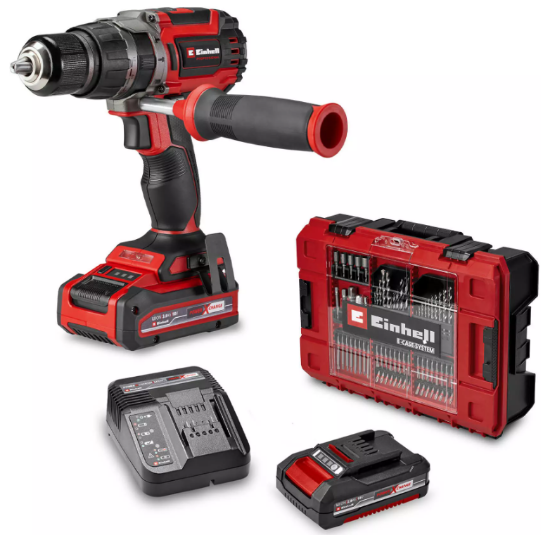 Immagine di TRAPANO AVVITATORE A PERCUSSIONE TP-CD 18/70 Li-i BL+70 Nm 70 BRUSHLESS CON DUE BATTERIE VOLT 18 Ah 3,0 + 2,0 + SET INSERTI EINHELL